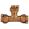 LEGEND VALVE AND FITTING 313-394NL T-4441 No Lead Copper Tube Size Pack Joint X Pack Joint Water Service Tee, 3/4"