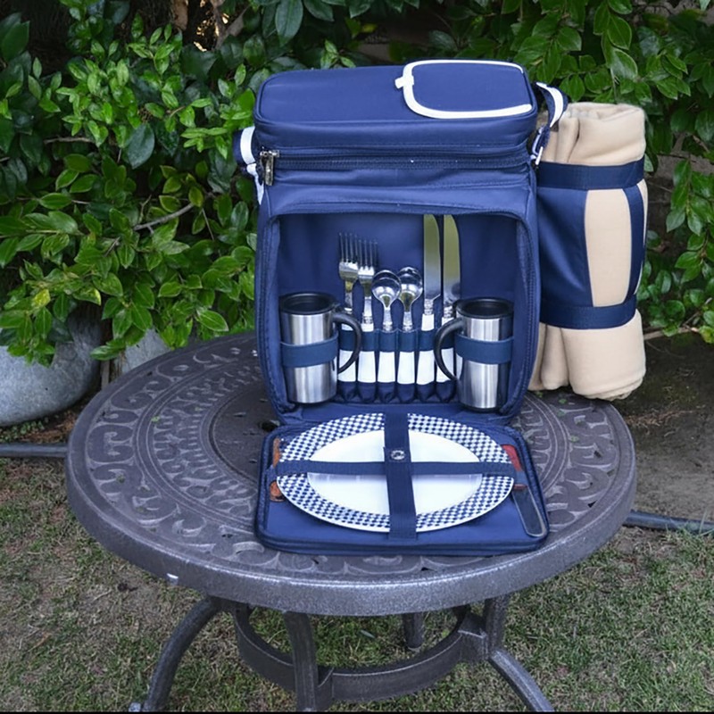 Picnic at Ascot Insulated Picnic Basket/Cooler Fully Equipped for 2