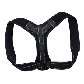 Healeved Posture Adjustable Back Straightener for Men and Women Black Shaped Design Comfortable Fit Reflective Strips Breathable Restores Spine Alignment and Muscle Strength