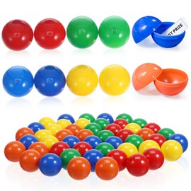 PartyKindom Pack of 50 Lottery Balls Drawing Balls for the Party Picking Child Blind Oversized Plastic Ball Colourful for Filling Empty Capsules Balls Colourful Ball for Hollow Balls