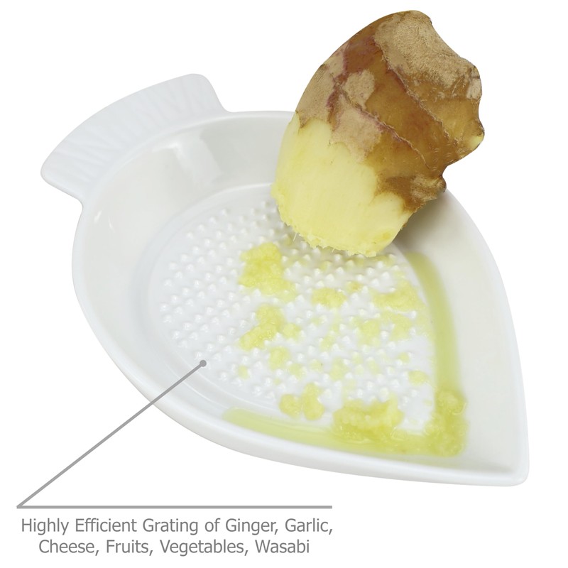 EIKS Ceramic Grater Plate for Grinding Wasabi Ginger Garlic Cheese