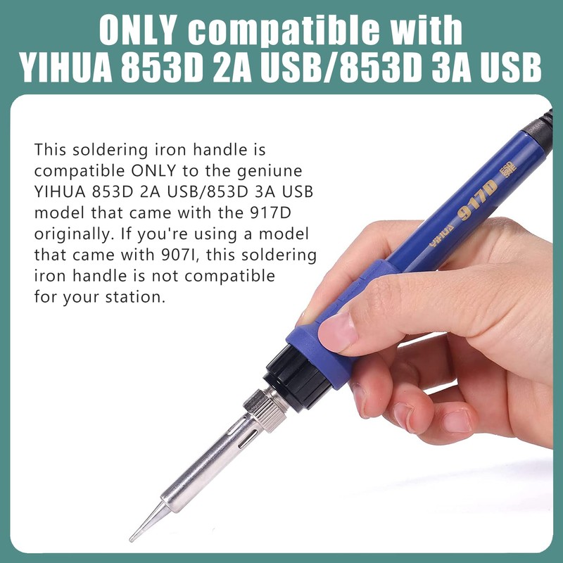 YIHUA 917D Blue Grip Replacement Soldering Iron Handpiece/Handle for Yihua