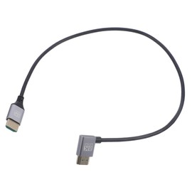 Parliky Aluminum Alloy Monitor Cable Sturdy Right Angled Male to Male Video Cord for Gaming