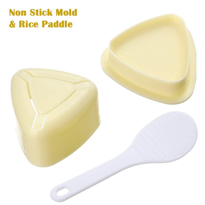 DIMVKA Onigiri Mold, 2 Pack Rice Ball Mold, Triangle Sushi