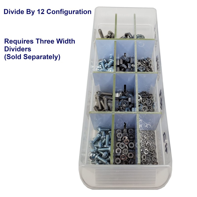 (6-Pack) Akro-Mils Storage Bins Compatible, Small Drawer Configurable Length Dividers