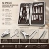 12-Piece Nail Grooming Kit for Manicure and Pedicure – Stainless