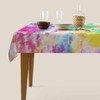 TKS MITLAN Tie Dye Tablecloth 60x84 Inch Rectangular Rainbow Splash
