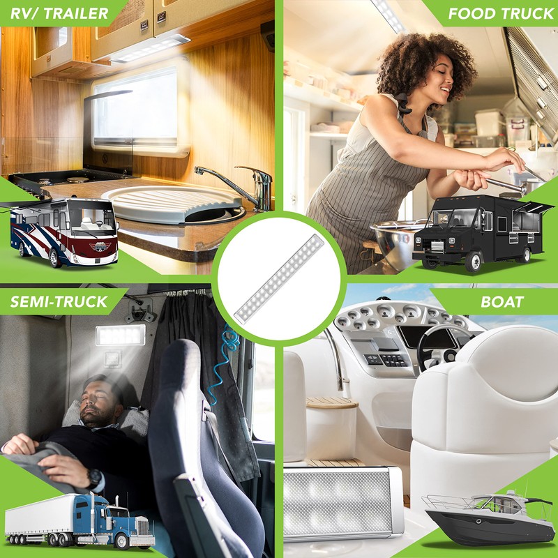 Leisure LED RV LED Ceiling Light Fixture with ON/Off Switch