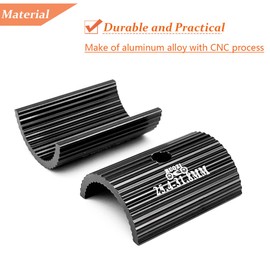 Saipor 1Pair Bike Handlebar Shim Bicycle Handlebar Stem Shim Handle Bar Adapter Reducer Aluminum Alloy Clamp Spacer Conversion Shims 25.4 to 31.8MM Cycling Parts Components