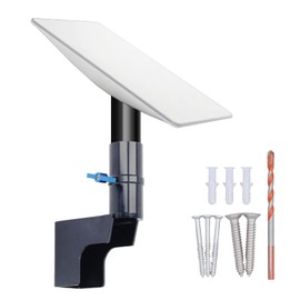 Mounting Kit, Adjustable Aluminum Alloy Short Wall Eave Gable Antenna Mast Mount, with Accessories, for Home Commercial