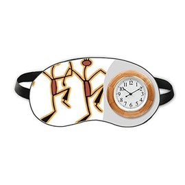 Egypt Figure Dancing Funny Pattern Sleep Eye Head Clock Travel Shade Cover