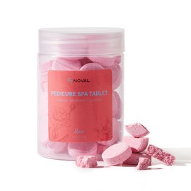 NOVAL Pedicure Spa Tablet - Fast Dissolving, Gentle & Portable Foot Soak for Softening Calluses & Hydrating Skin, Rose Scent