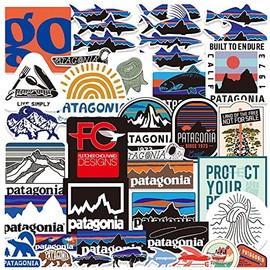 For Patagonia Stickers, 40 Pieces, Outdoor Camping Sports Tide Brand Stickers, Waterproof, Popular, Anime, Cartoon, Characters, Goods, Suitcase Stickers, Suitable for Bicycles, Motorcycles,