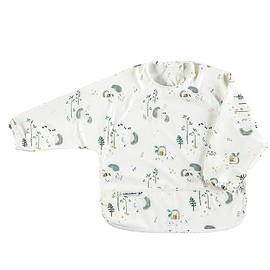Loulou Lollipop Long Sleeve Mess Free Waterproof Bibs, for baby boys and girls 6-36 Months, Machine Washable, Travel Friendly (Hedgehogs)