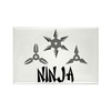 CafePress Ninja Stars Magnets Rectangle Magnet, 3"x2" Refrigerator Magnet