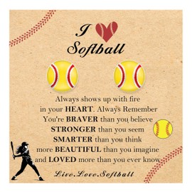 Softball Earrings for Women Softball Gifts for Team Sports Earrings Sports Lover Gifts