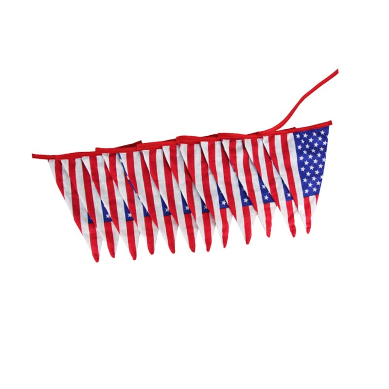 jojofuny 2pcs 12 12-Pennant American Flag Banner Star Stripe Pull