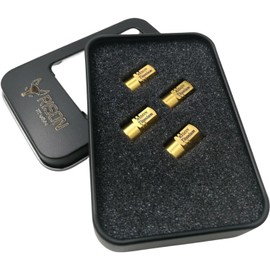 RISON-Titanium Car Tire Valve Caps 4Pcs Tyre Valve Stem Cover Gold Dustproof Tire Cap Air Dust Wheel Rim Cap Anti-Rust Hexagon Design Screw-On Tire Stem Valve Caps