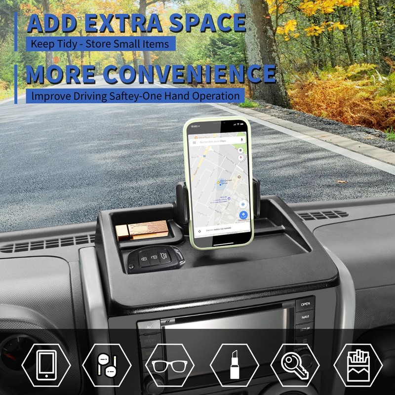 SQQP Multi-Mount Metal Road Dash Cell Phone Holder Fit for