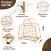 Gold Magazine Holder,Modern Magazine Rack Floor,Metal Wire Magazine Basket