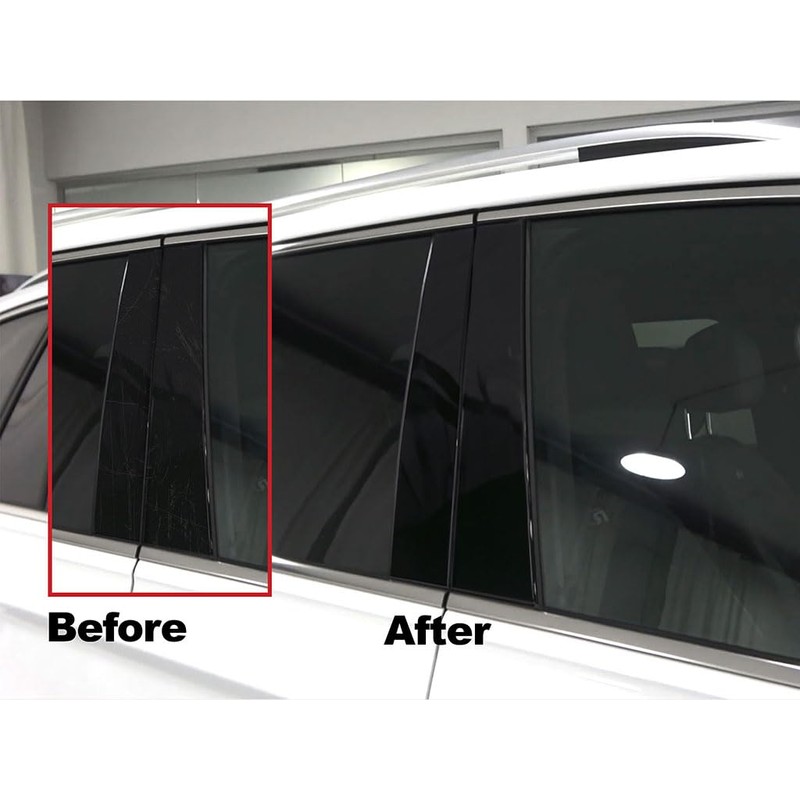Rvinyl Pillar Post Window Trim Compatible with Hyundai Elantra 2021-2024