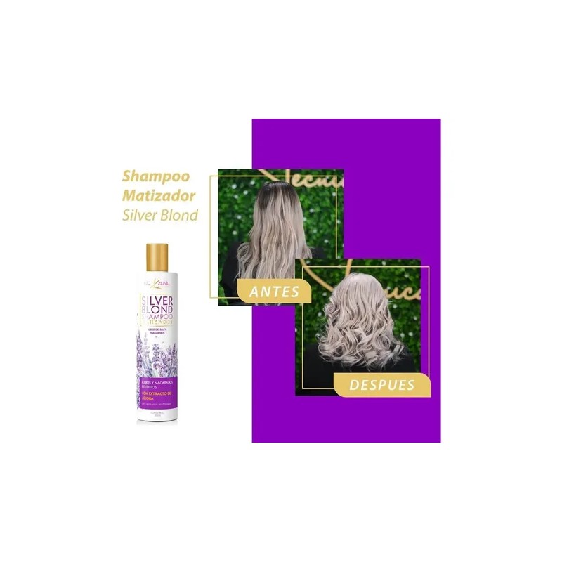 Shampoo Matizador Silver Percapelli 300ml Libre De Sal