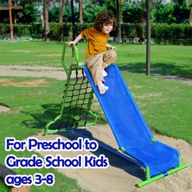 Wonkawoo 5ft Slide for Kids Metal Freestanding Playground Slide for Outdoor Indoor Playground Equipment, Backyard Slide Playset for Preschool and Grade School Children