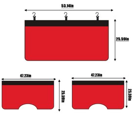 KHGUZ 3PCS Car Fender Covers, PU Leather Mechanic Magnetic Vehicle Fenders Protector with Hooks, Anti Scratch Protective Mat Pad for Repair Automotive Work, Universal for SUV, Sedan, Truck (Red)