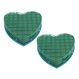 NUOBESTY 2pcs Heart-Shaped Flower Mud Wedding Car Flower Stand Foam Phenolic