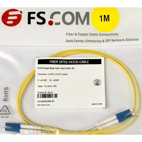 FS.COM FS COM FS.COM CG1906282989 NC 1m Fiber Optic Patch