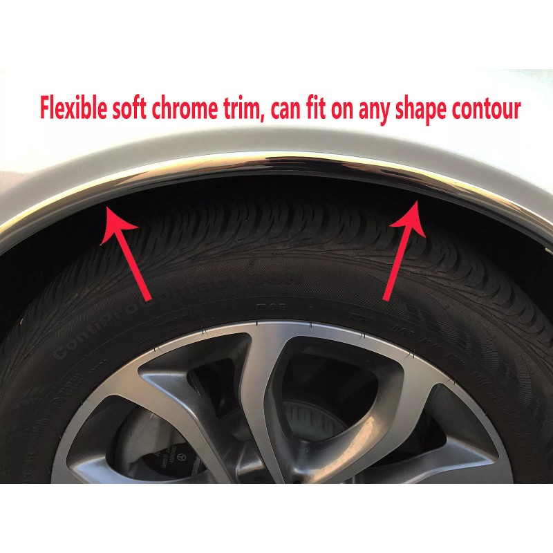 MyFrameAccessory 2004-2016 ScionModels 4pc Chrome Wheel Well Fender Trim Molding