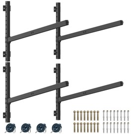 YAJONUE Kayak Storage Rack Heavy Duty, Adjustable Wall Mount Hanger for Indoor Garage & Outdoor Storage, Storage Rack for Kayak, Canoe, Surfboard & Paddle Board (Kayak Storage Rack Wall Mount 2)