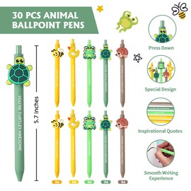 BHHQHH 30 Sets Employee Appreciation Gifts Bulk Funny Animal Thank You Ballpoint Pens with Motivational Cards Inspirational Gifts for Coworkers Teacher Team Staff