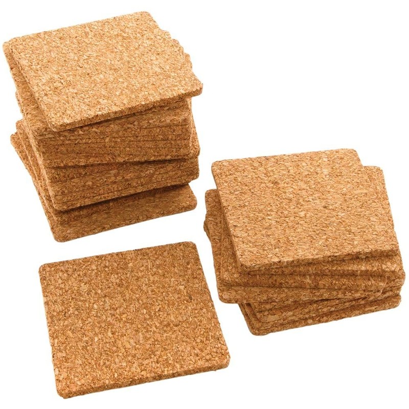 Baker Ross FE528 Square Cork Coasters Class - Pack -