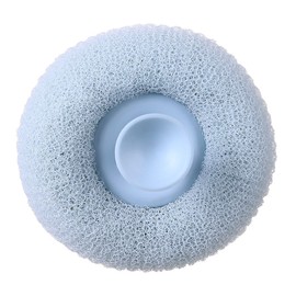 NINFEIQI Cute Ball Massage Shower Sponge, Exfoliating Body Scrubber Mesh Pouf Shower Balls with Suction Cup, Blue