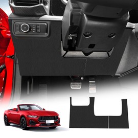 KUNGKIC for Ford Mustang 2024 2025 Driver Seat Anti Pink Pad Sticker Protector Interior Cover Accessories Black PU Imitation Leather