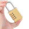 4 Digit Combination Lock Padlock Solid Brass Padlock with Combination