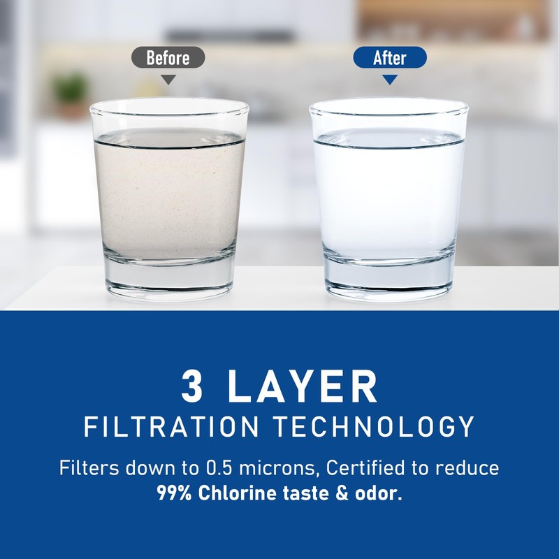 Suifl HX2017FR-A/HX2017F-A Water Filter, Compatible with Hisense HRF266N6CSE1, HRF266N6CSE, HRF209N6CSE,