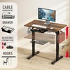 SHW 40-Inch Electric Height Adjustable Standing Desk with Drawer, Memory