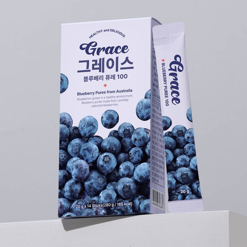 그레이스 블루베리 퓨레 100% 안토시아닌 스틱 홈쇼핑 14P, 280g, 1개