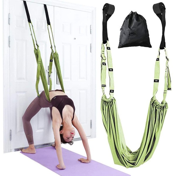 Yoga Stretching Strap, Adjustable Height Leg Stretcher Waist Back Stretch