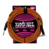 Ernie Ball Braided Guitar Cable Straight/Angled 5.49m - Pumpkin Pie