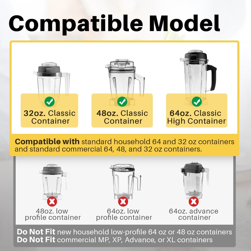 Blender Replacement Parts Compatible with Vitamix, Blade Replacement Accessories Include