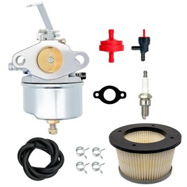 XUHOLOPE Carburetor for Tecumseh 632230 632272 H30 H50 H60 HH60 Engines Carb 5HP 6HP Troy-Bilt Hose Tiller Engine with Air Filter and Spark Plug Kit