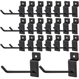 Elesunory 100 Pcs Slatwall Hooks, 4 Inch Heavy Duty Panel Hooks, Slat Wall Hanging Hooks, Slatwall Accessories for Garage Retail Store Display (Black)