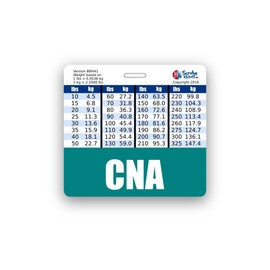 CNA Badge Buddy Horizontal w/Height & Weight Conversion Charts (Teal)