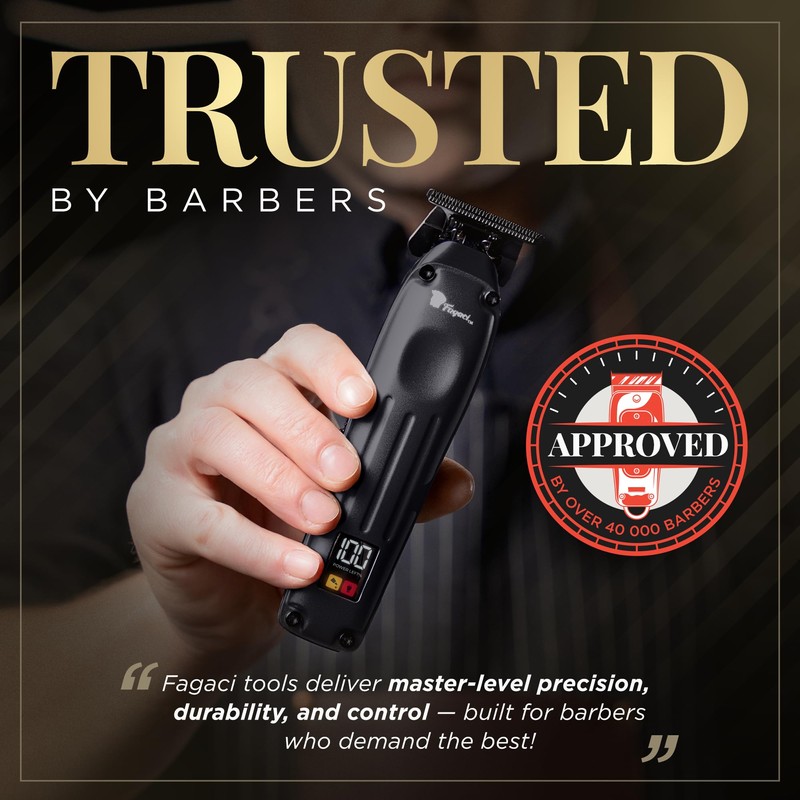 Fagaci Professional Zero Gapped Trimmer for Men, 5X Longer Sharpness