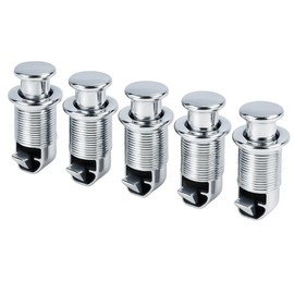 5PCS Push Button Latch Replacement for Boat Door Glove Box RV Pops Out Chrome Keyless Knob Latch