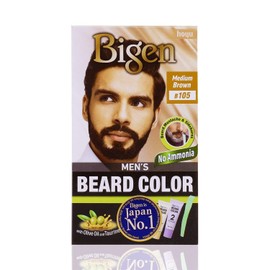 Bigen Tinte en Crema Para Barba y Bigote Men'S Beard Color Castano Medio, 102 grams, 40 gram