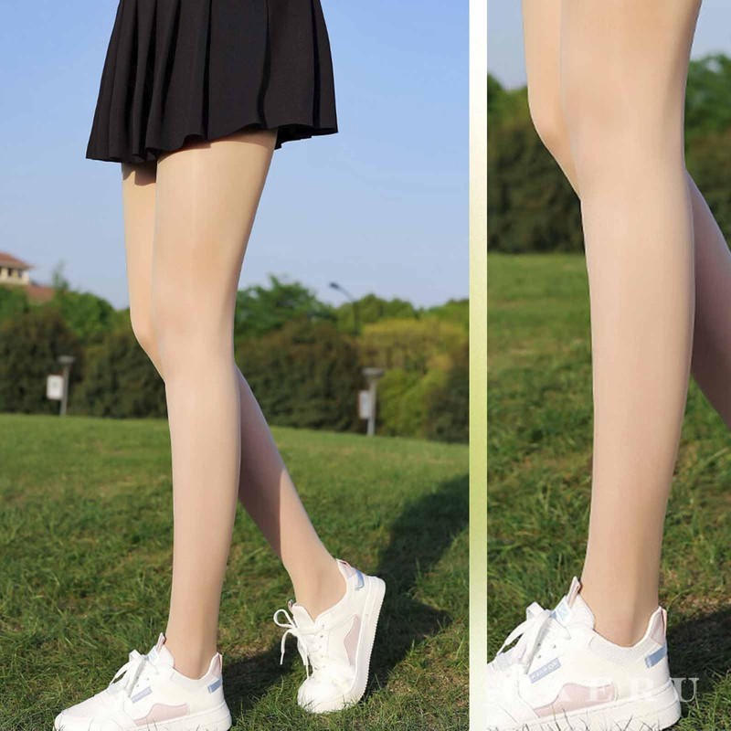 BAERU Golf Stockings, 2 Pairs Set, UV Protection, Women's, Beige,